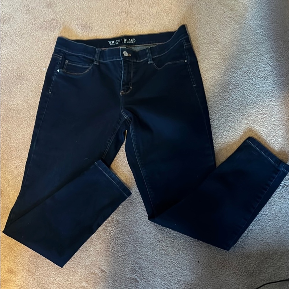 White House Black Market Women's Blue Jeans Size L